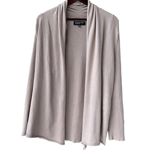 Jones New York Collection silk/angora blend cardigan - Picture 2 of 9